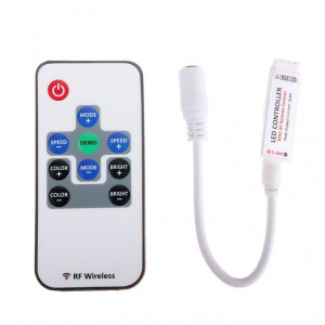 RGB Контроллер micro с пультом  RF Cifropro 12A